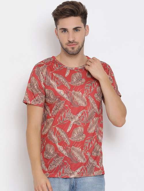 men round neck printed t-shirt - 17633282 - Very Small Image - 1