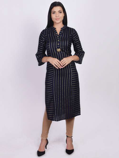 women's straight kurta - 17649536 - Very Small Image - 1