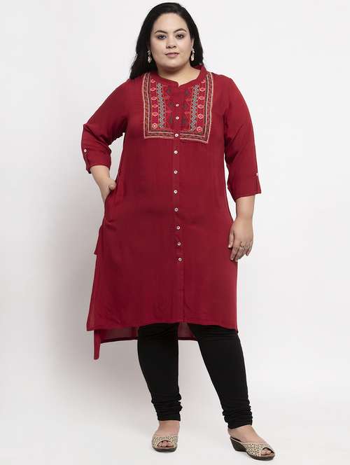 women's high-low kurta - 17653939 - Very Small Image - 1