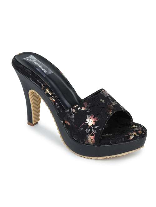 black suede platforms sandals - 17678942 - Very Small Image - 1