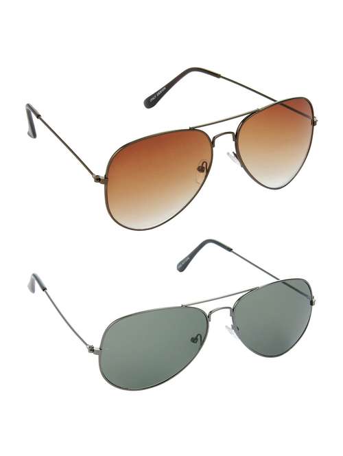non polarized lens new stylish & eye protection sunglasses combo goggles latest model optical shades chasma for men & women - 17688401 - Very Small Image - 1