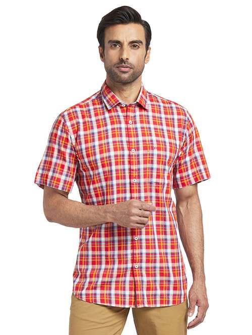 red checkered casual shirt - 17767301 - Very Small Image - 1