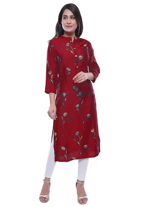 printed straight kurta - 17782896 - Very Small Image - 1