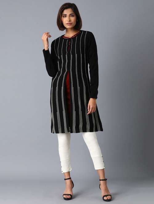 mandarin striped cardigan - 17791017 - Very Small Image - 1
