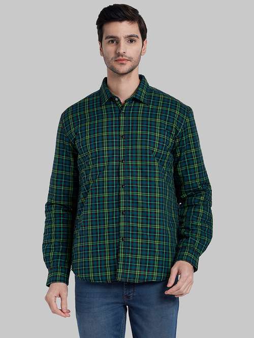 green checkered casual shirt - 17803105 - Very Small Image - 1