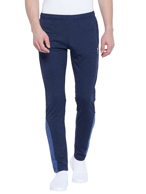 navy blue side taped full length track pant - 17844264 - Very Small Image - 1
