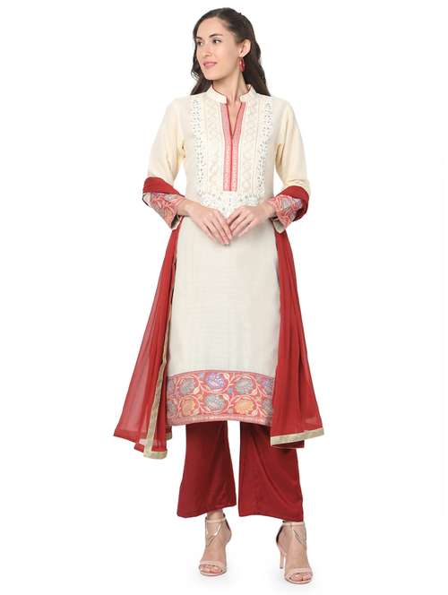 printed kurta palazzo set - 17844553 - Very Small Image - 1