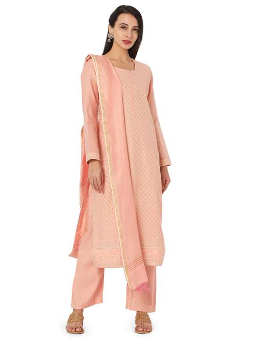 embroidered kurta pant set - 17844575 - Very Small Image - 1