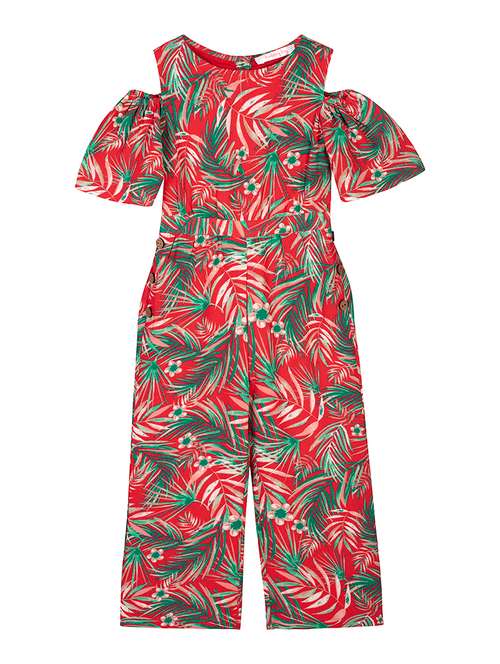 red printed full length jumpsuit - 17854850 - Very Small Image - 1