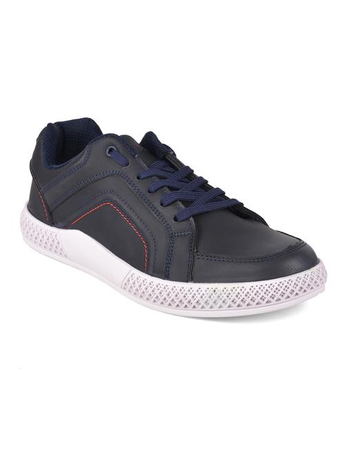 blue pu laceup casual shoes - 17866419 - Very Small Image - 1
