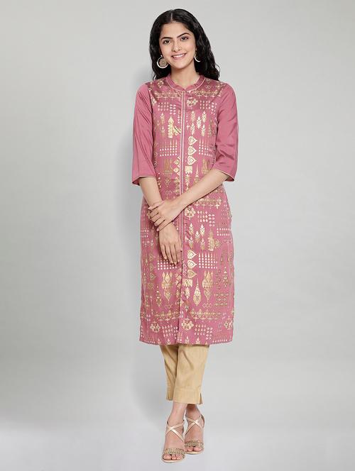 women's straight kurta - 17950049 - Very Small Image - 1