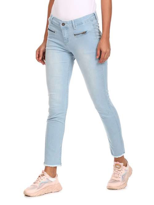 mid rise stone washed jeans - 17951479 - Very Small Image - 1