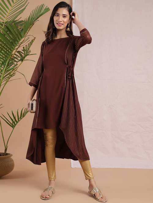 women's high-low kurta - 17954730 - Very Small Image - 1