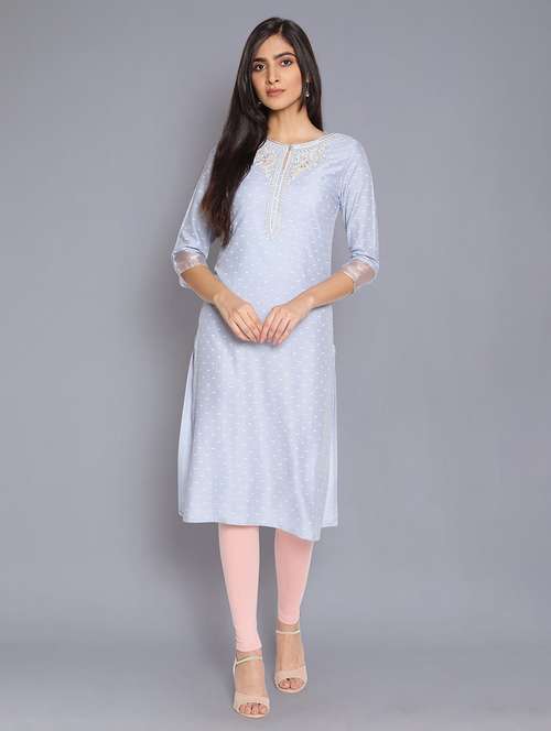 women's straight kurta - 17960407 - Very Small Image - 1