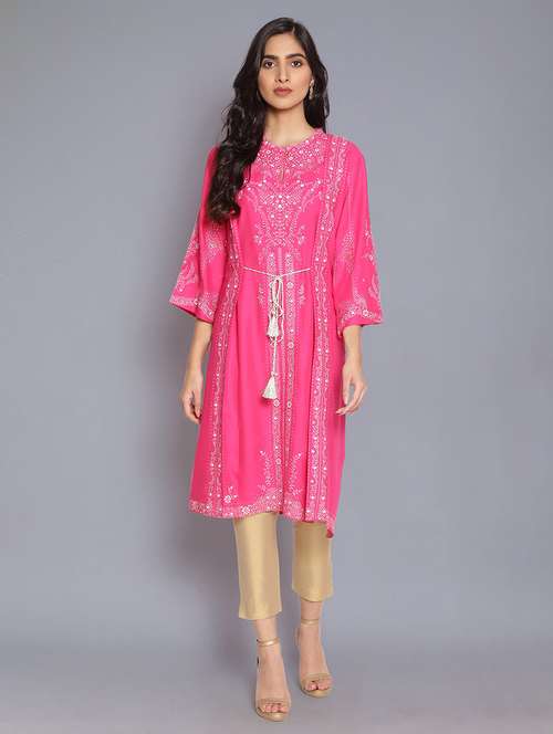 women's flared kurta - 17960422 - Very Small Image - 1