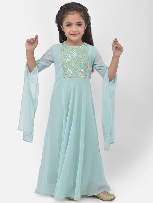 blue embellished party gown - 17968732 - Very Small Image - 1