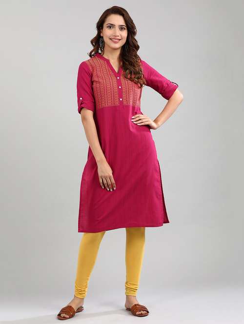 women's straight kurta - 17984955 - Very Small Image - 1