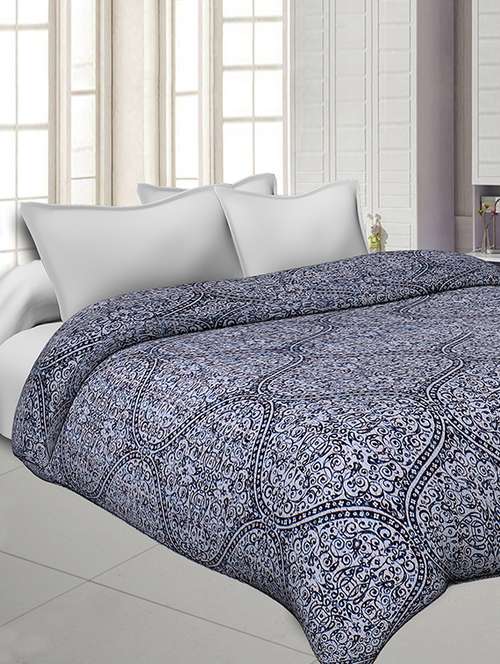 retro grey cotton gudri katha work dohar comforter - 17989692 - Very Small Image - 1