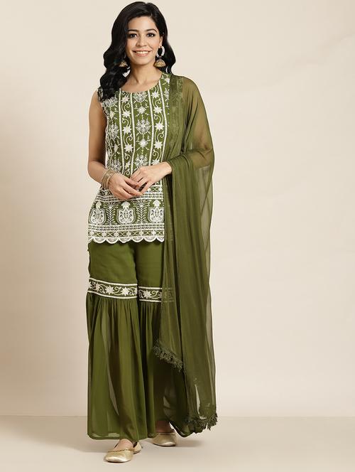 embroidered suit set - 18011472 - Very Small Image - 1
