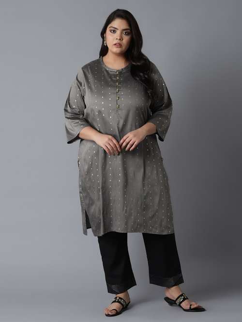 women's straight kurta - 18048934 - Very Small Image - 1