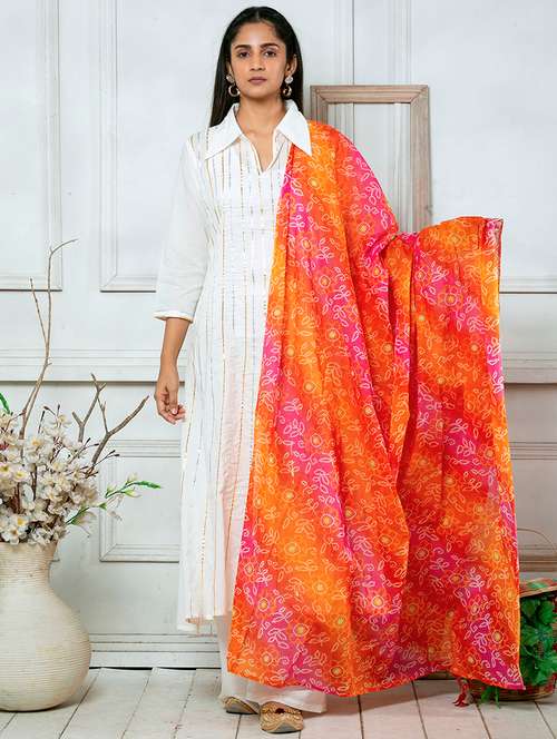 white cotton aline kurta - 18106116 - Very Small Image - 1