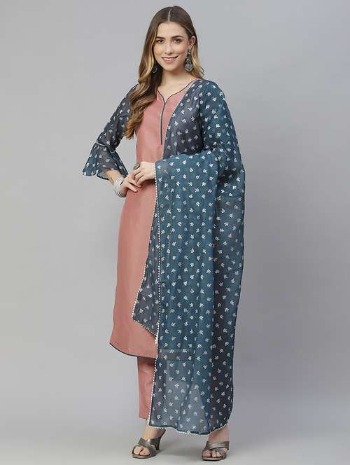 brown art silk suit set - 18170457 - Very Small Image - 1