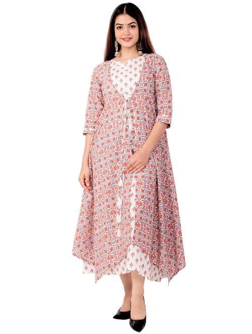 women's layered kurta - 18185573 - Very Small Image - 1
