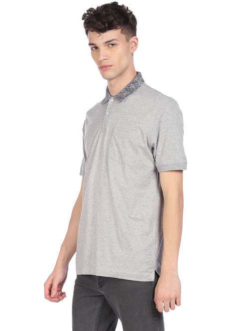 grey melange t-shirt - 18216699 - Very Small Image - 1