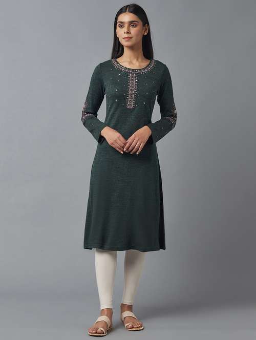 women's straight kurta - 18231904 - Very Small Image - 1