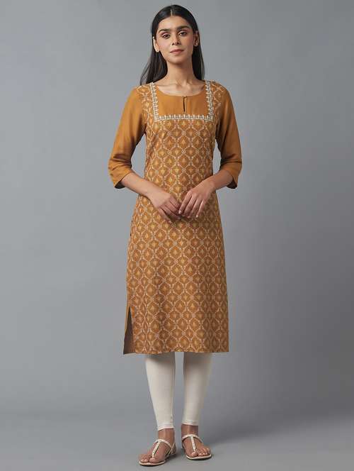 women's straight kurta - 18232007 - Very Small Image - 1
