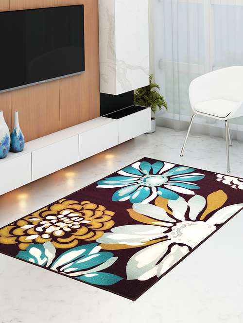 athom living flower canvas premium anti slip printed carpet - 18236614 - Very Small Image - 1