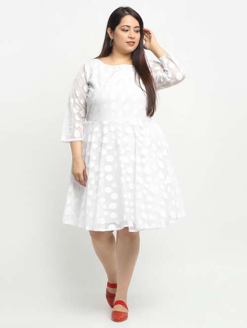 women's fit & flare floral dress - 18239668 - Very Small Image - 1