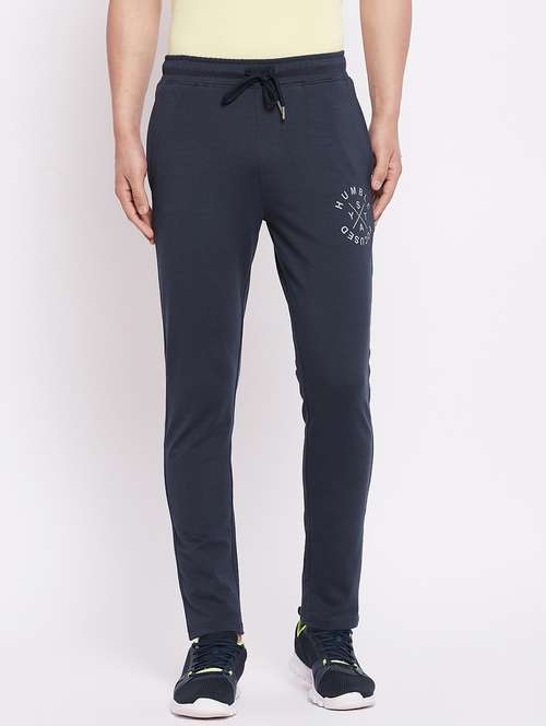 grey solid full length track pant - 18289864 - Very Small Image - 1