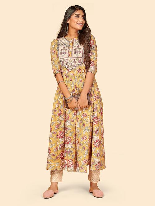 women's flared kurta - 18298183 - Very Small Image - 1