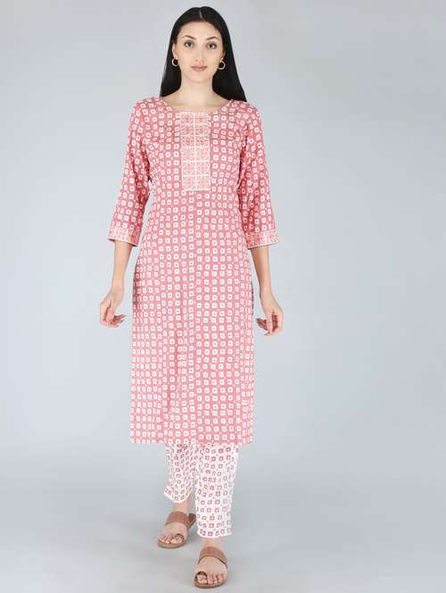 printed kurta pant set - 18339148 - Very Small Image - 1