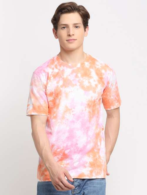 orange tie and dye t-shirt - 18351686 - Very Small Image - 1