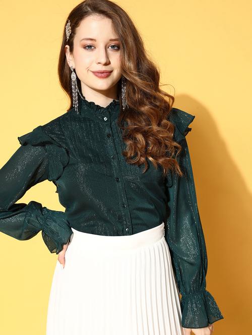 long sleeved solid regular shirt - 18363474 - Very Small Image - 1