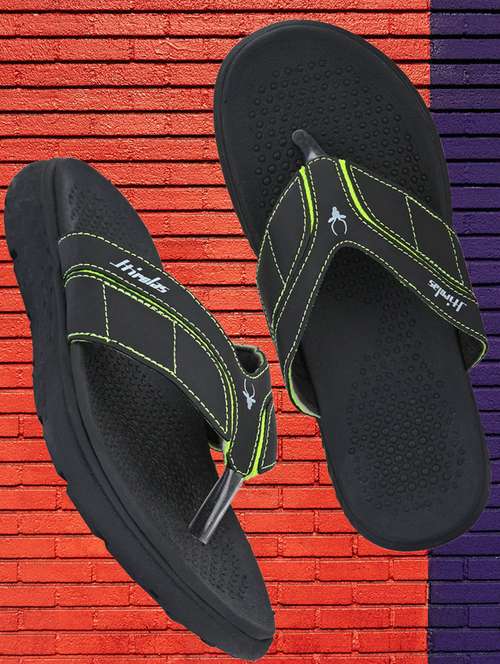 green faux leather slip on slippers - 18397297 - Very Small Image - 1