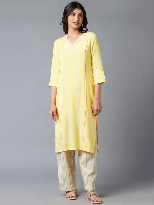 women's straight kurta - 18406008 - Very Small Image - 1