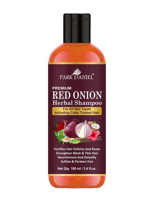 park daniel premium red onion oil herbal shampoo 100 ml - 18429351 - Very Small Image - 1