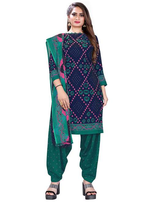 printed unstitched salwar suit set - 18448800 - Very Small Image - 1