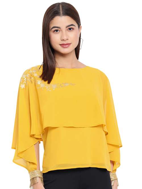 women's layered boat neck top - 18450234 - Very Small Image - 1