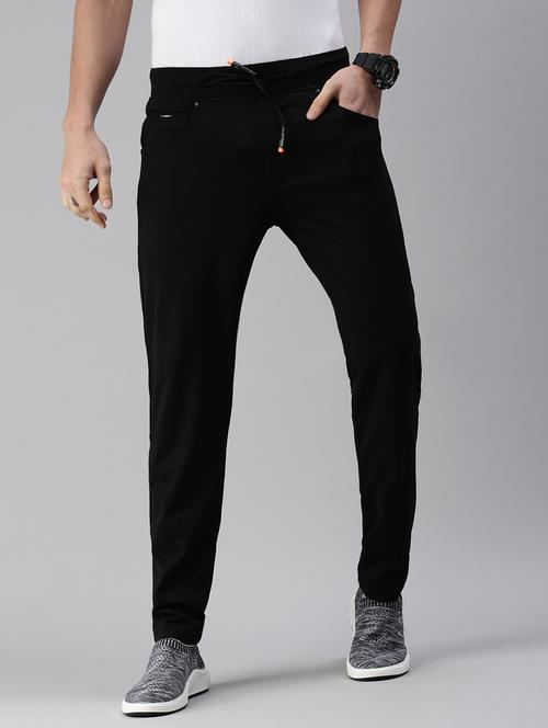 black solid track pant - 18476606 - Very Small Image - 1