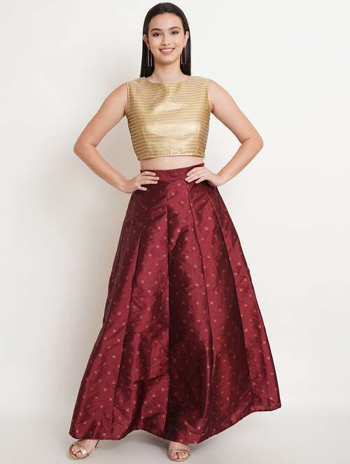 self design skirt top set - 18480637 - Very Small Image - 1