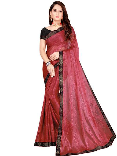 women's self design red colored saree - 18482805 - Very Small Image - 1
