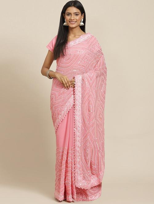 women's embroidered saree with blouse - 18515686 - Very Small Image - 1