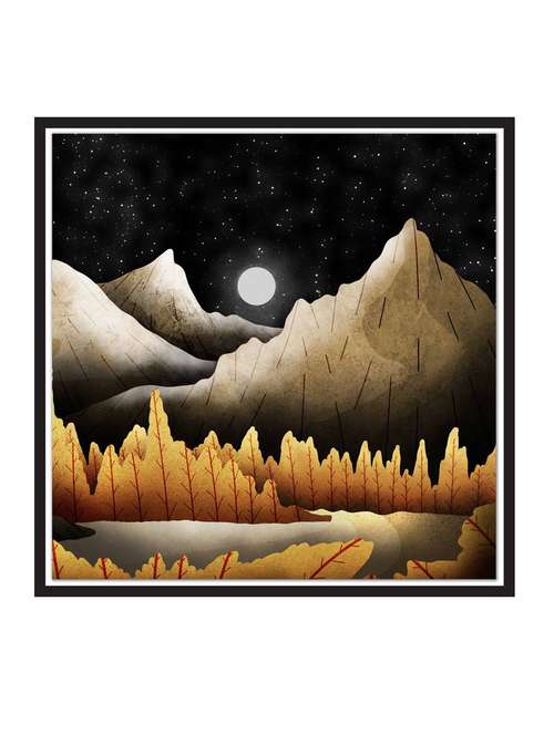 wall decal art prints on mdf board for decor (12x12 inches) unframed & without glass - 18521595 - Very Small Image - 1