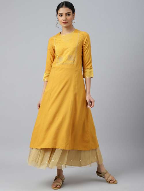 women's a-line kurta - 18543379 - Very Small Image - 1
