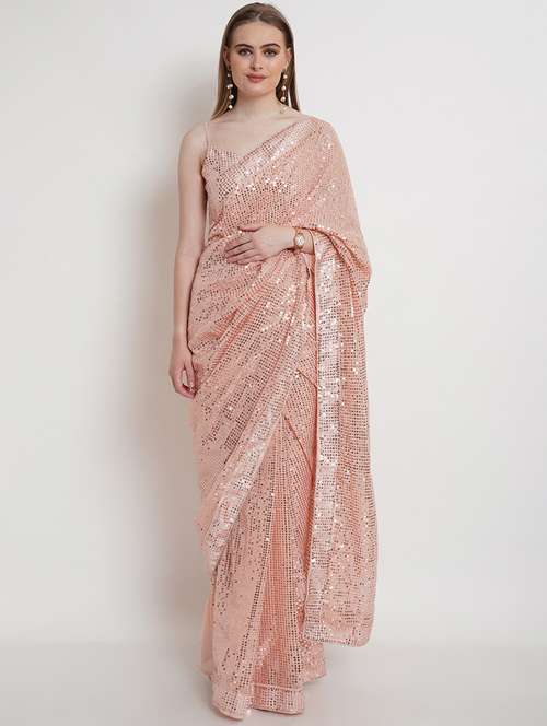 women's embroidered saree with blouse - 18575041 - Very Small Image - 1