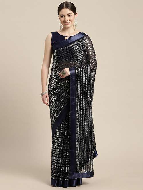 women's embellished saree with blouse - 18642677 - Very Small Image - 1